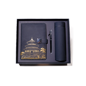 HSS PU LOOTER Notebook Juego de regalos National Trend Notebook Set de regalos, que incluye bolígrafo, taza de agua y bolsa de regalo